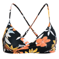 Roxy Beach Classics Wrap Bralette Bikini Top - Women's Anthracite Island Vibes M