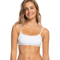 Roxy Quiet Beauty Bralette Bikini Top - Women's Bright White S