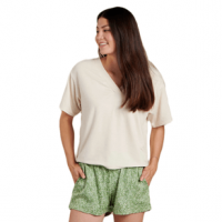 Toad&Co Piru Easy V Short Sleeve Tee Shirt - Women's L Salt