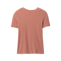 prAna Foundation Rib Tee Shirt - Women's Cloud Blush Heather XL
