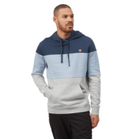 Tentree TreeFleece Blocked Reynard Hoodie - Men's Moonlit Ocean / Blue Fog / Hi Rise Grey Heather M