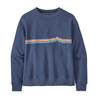 Patagonia Ridge Rise Stripe Uprisal Crew Sweatshirt - Women's Current Blue S