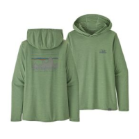 Patagonia Capilene Cool Daily Graphic Hoodie - Women's 73 Skyline / Sedge Green X-dye XS