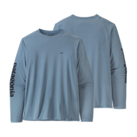Patagonia Capilene Cool Daily Graphic Long Sleeve Shirt - Men's Text Logo / Light Plume Grey XXL