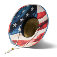 Hemlock Brave Straw Hat - Kids' USA Print One Size