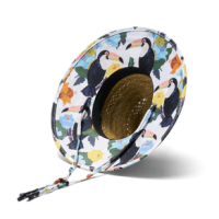 Hemlock Sammy Straw Hat - Toddler Toucan Print One Size