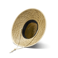 Hemlock Sunshine Straw Hat Yellow Brim Bare Bottom One Size