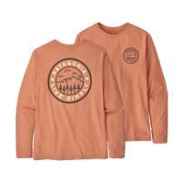 Patagonia Long-sleeved Regenerative Graphic T- Shirt - Boys' Live Simply Crest / Toasted Peach XS