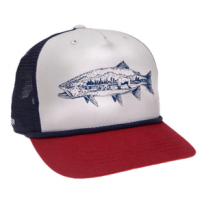 RepYourWater Grizzly Trout 5-Panel Hat Light Gray / Navy One Size