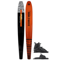 Radar Session Waterski W/ Prime Boot & ARTP Binding - 2022 Gun Metal / Orange 71" XL