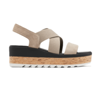 Sorel Cameron Flatform Slingback Wedge Sandal - Women's Omega Taupe / Sea Salt 8 Regular