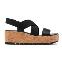 Sorel Cameron Flatform Slingback Wedge Sandal - Women's Black 10 Regular