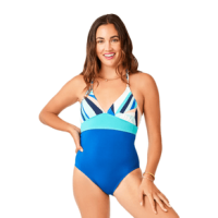 Carve Designs Dahlia One Piece Swimsuit - Women's Kaleidoscope / Royal Blue M