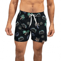 Chubbies The Taco To The Palms 5.5" Swim Short - Men's Black / Pattern Base / Plaids XL