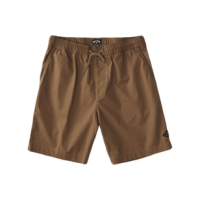 Billabong Layback Twill Elastic Waist Shorts - Boys' Gravel S 16" Outseam