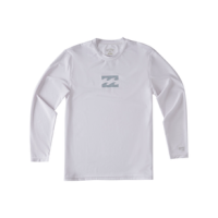 Billabong All Day Wave Loose Fit Long Sleeve Rashguard - Boys' White Youth M