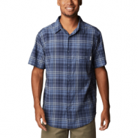 Columbia Under Exposure Yarn-Dye Short Sleeve Shirt - Men's Dark Mountain XL