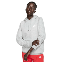 Nike Sportswear Essential Fleece Pullover Hoodie - Women's Dark Grey Heather / White XL