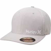 Hurley One & Only Corp Flexfit Baseball Hat - Men's Cool Grey L/XL