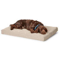 Orvis Memory Foam Platform Dog Bed Heathered Khaki M