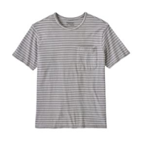 Patagonia Trail Harbor Pocket Tee - Men's Meiners Stripe / Salt Grey XXL