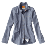 Orvis Long-Sleeved Tech Chambray Workshirt - Women's Blue Chambray M