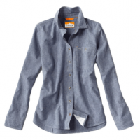Orvis Long-Sleeved Tech Chambray Workshirt - Women's Blue Chambray L