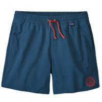 Patagonia Hydropeak Volley Shorts - Men's Peak Protector Badge / Tidepool Blue XL