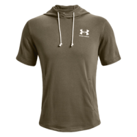 Under Armour Rival Terry Short Sleeve Hoodie - Men's Tent / Onyx White XXL