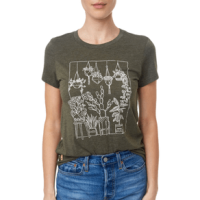 Tentree Plant Club T-shirt - Women's Olive Night Green Heather S