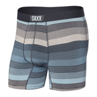 Saxx Vibe Super-Soft Boxer Brief - Men's Hazy Stripe / Washed Blue L