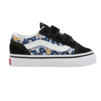 Vans Old Skool V Skate Shoe - Toddler Floral Black / Multi Regular 7C