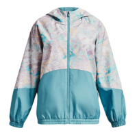 Under Armour Woven Printed Full-Zip Jacket - Girls' Cloudless Sky / Opal Blue S