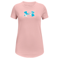 Under Armour Scoop Short Sleeve Shirt - Girls' Retro Pink / Iridescent XL