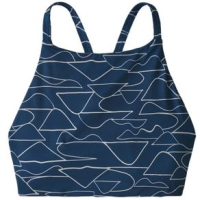 Patagonia Nanogrip Nireta Bikini Top - Women's L Wildlands / Tidepool Blue