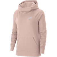 Nike Essential Funnel-Neck Fleece Hoodie - Women's Pink Oxford / White XL