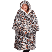 The Comfy Original Quarter Zip Leopard One Size