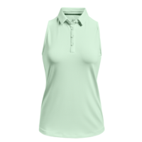 Under Armour Zinger Sleeveless Polo - Women's Sea Mist / Metallic Silver S