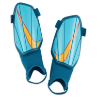 Nike Charge Soccer Shin Guards - Kids' Chlorine Blue / Laser Orange L