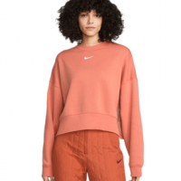 Nike Collection Essentials Oversized Fleece Crew - Women's Madder Root / White L
