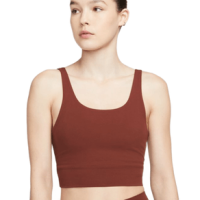 Nike Yoga Luxe Infinalon Crop Top - Women's Oxen Brown / Iron Grey L