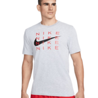 Nike Dri-FIT Graphic Training T-shirt - Men's XL White / Smoke Grey