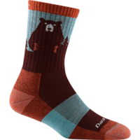 Darn Tough Bear Town Micro Crew Lightweight Hiking Sock - Women's Burgundy S