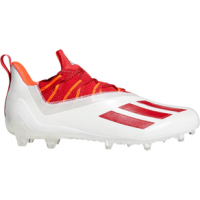 adidas Adizero Football Cleat - Men's White / Sole Red 13C Regular