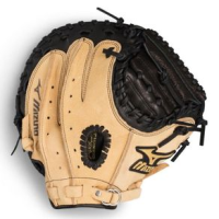 Mizuno Prospect Baseball Catcher's Mitt - Youth Black / Tan 32.5" Right Hand Throw