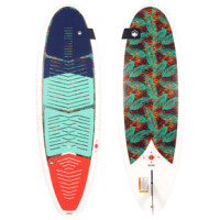 Liquid Force Guapo Wakesurf Board Blue / Green / Red 5'2"