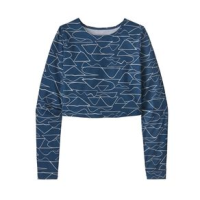 Patagonia Swell Seeker Cropped Rashguard Wildlands / Tidepool Blue XL