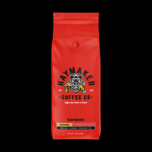 HAYMAKER COFFEE CO. Heavyweight Dark Roast Ground Coffee, Full-Bodied Flavor, 100% Ground Arabica Bean, 12 Ounce, Roasted in USA