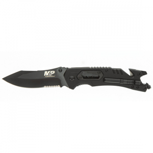SW MP Dual Assisted 3.5 in Combo Blade Black Plastic Hndl