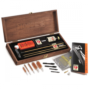 Hoppes Rifle & Shotgun Wood Case Kit
